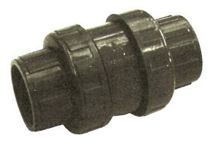PVC 2-way valve with screws 50mm