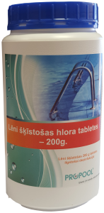 Lēni šķīstoša hlora 200g tabletes 1kg
