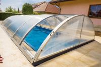 Swimming pool polycarbonate roof 4.28 x 8.40 x 1.51